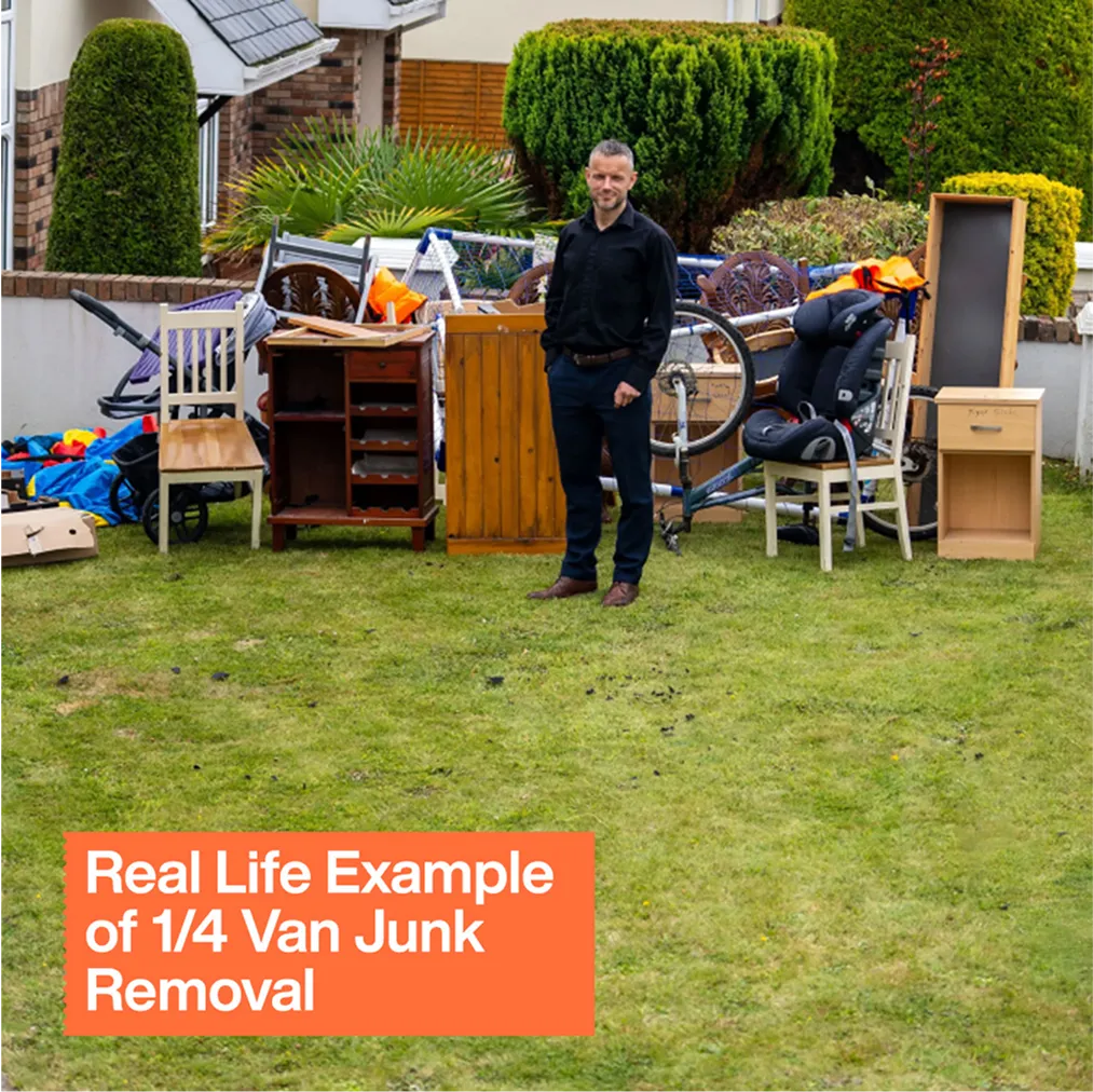Real life example of 1/4 truck junk removal